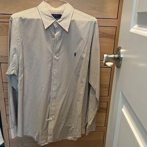 Polo by Ralph Lauren Men's Gingham Shirt - white/brown